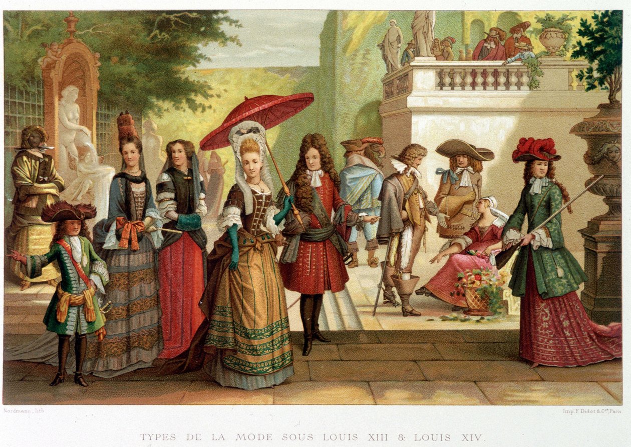 Types de mode sous Louis XIII et Louis XIV - dans "Institutions: usages et costumes, France 1590-1700" par Paul Lacroix - Paul Lacroix