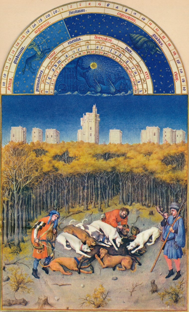 Décembre - le Château de Vincennes, 15e siècle, 1939 - Paul Limbourg