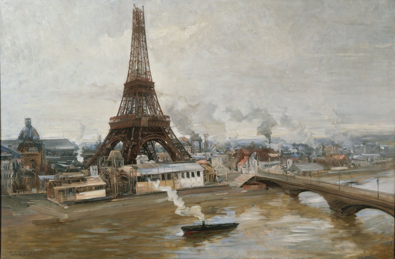 La Tour Eiffel vue de la Seine, 1889 - Paul Louis Delance