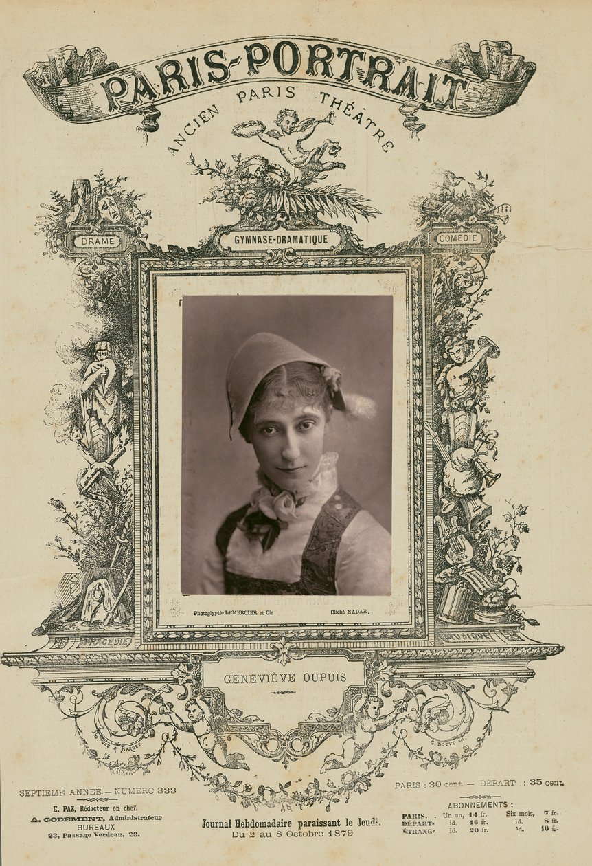 Geneviève Dupois, Gymnase-Dramatique - Paul Nadar