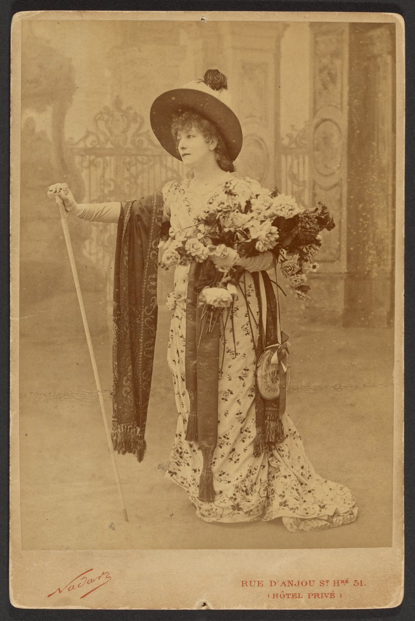 Sarah Bernhardt dans le rôle de Floria dans La Tosca - Paul Nadar