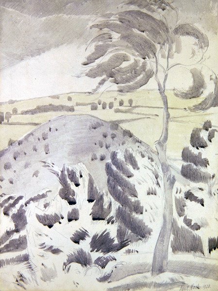 Colline et arbre - Paul Nash