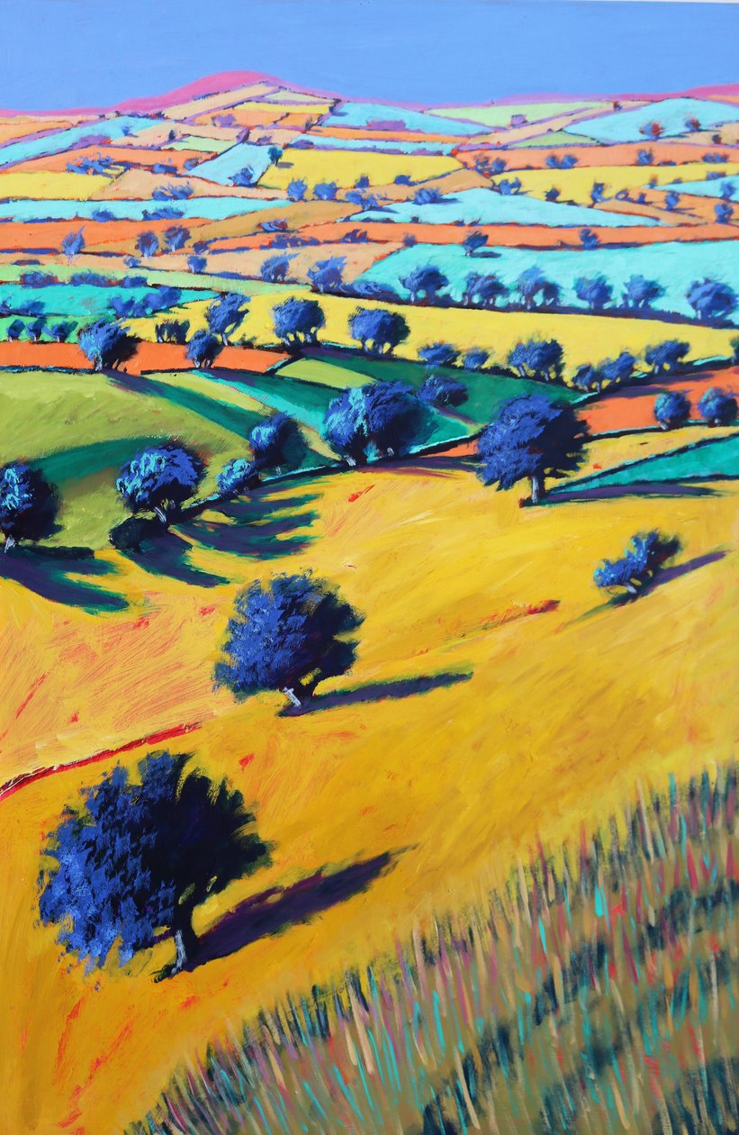 Vallée de Cotswold, 2021 (acrylique sur panneau) - Paul Powis