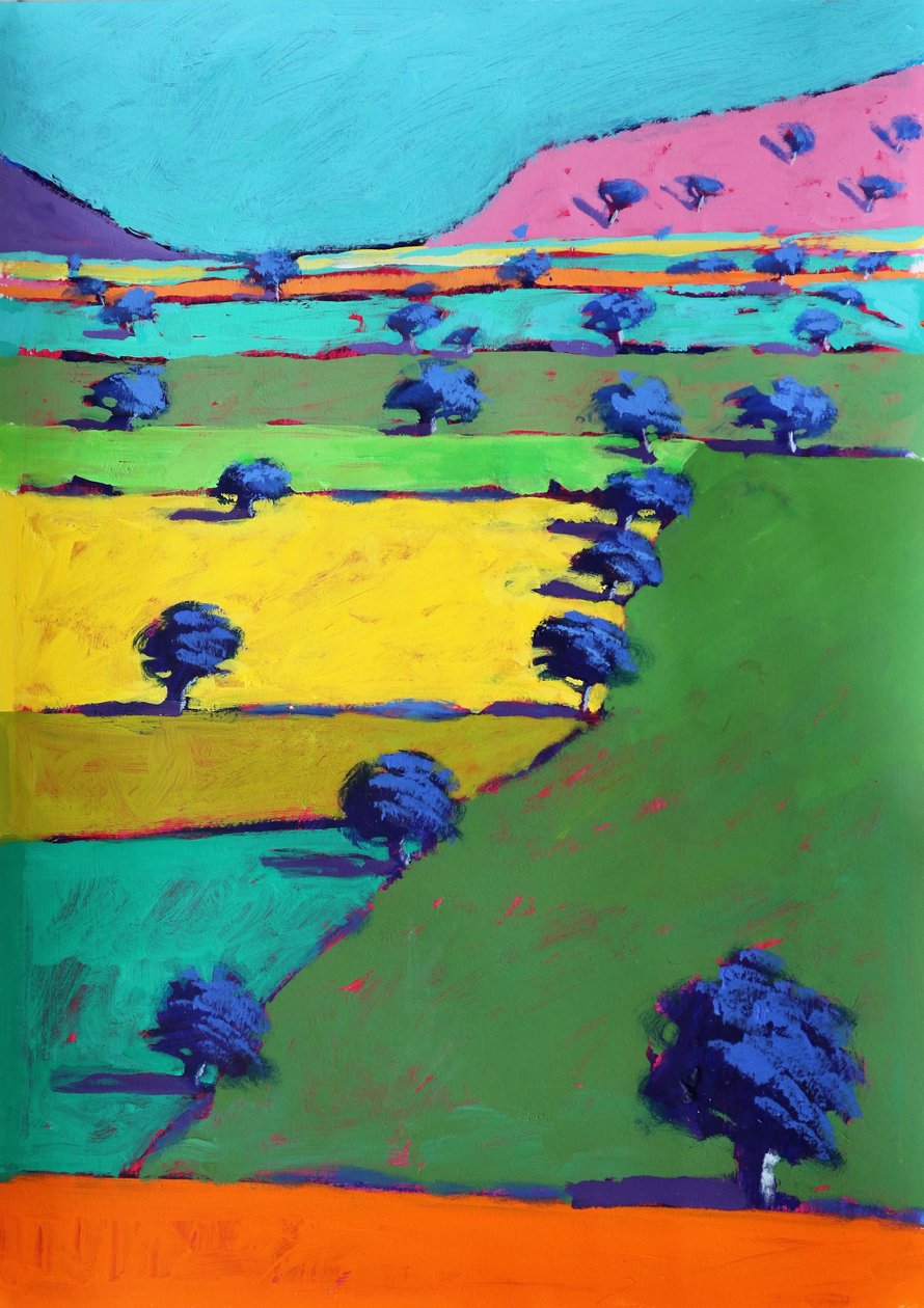 Hollybush, 2021 (acrylique sur papier) - Paul Powis