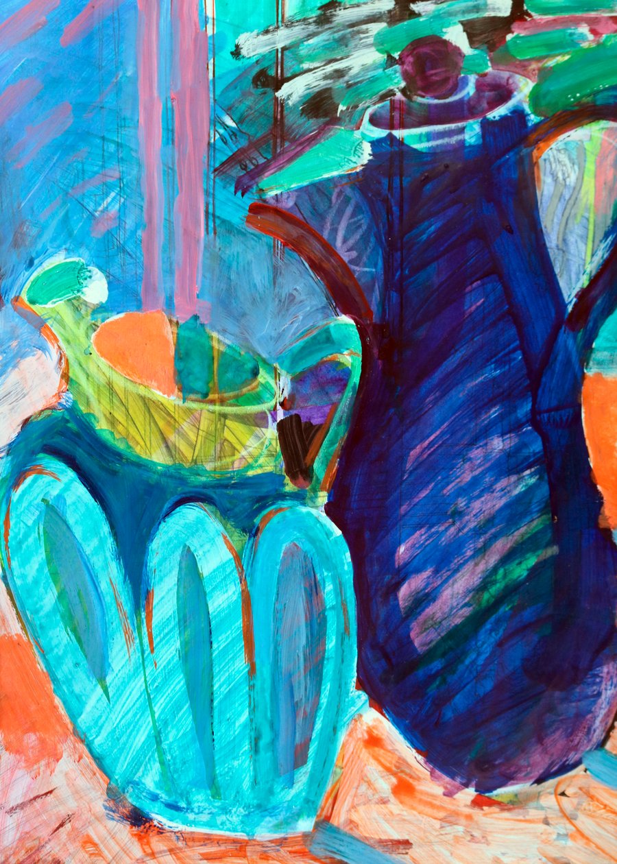 Cruches, 2024 (acrylique sur papier) - Paul Powis