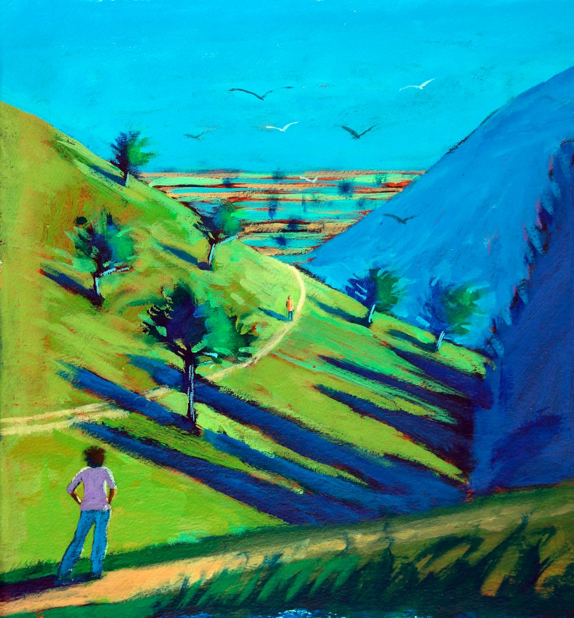 Vallée, 2024 (acrylique sur papier) - Paul Powis