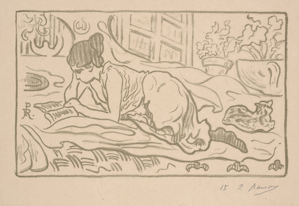 Le Lecteur allongé - Paul Elie Ranson
