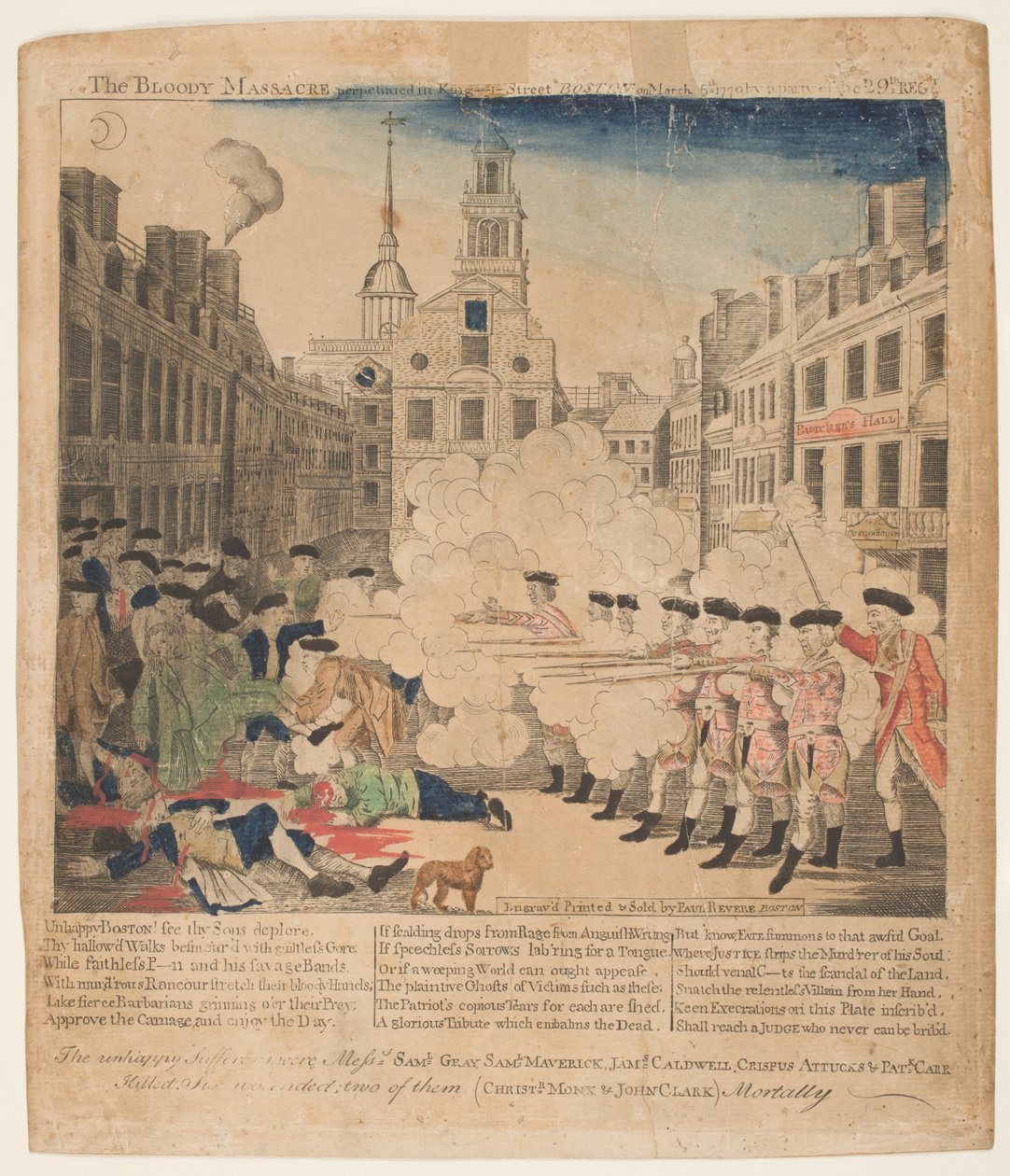 Le massacre de Boston, 5 mars 1770 - Paul Revere