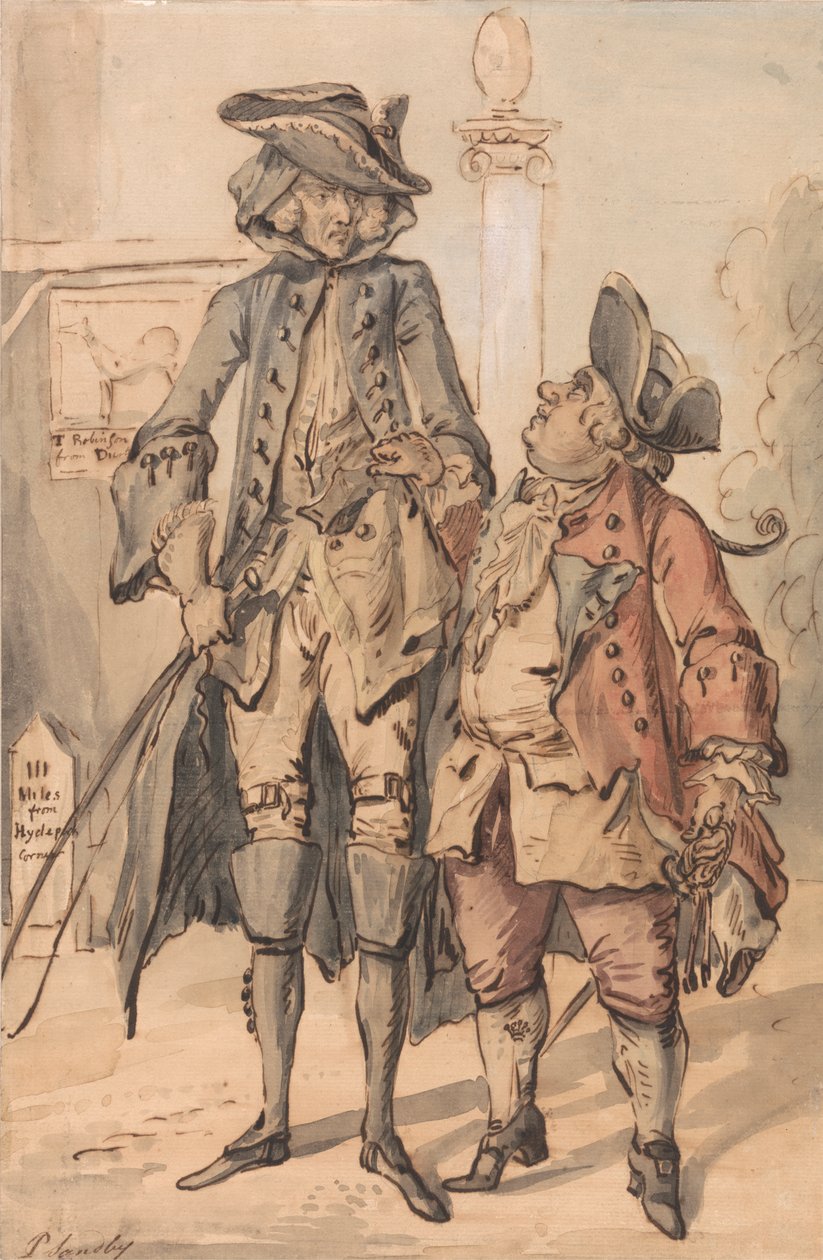 Caricature de George Bubb Dodington et Sir Thomas Robinson - Paul Sandby