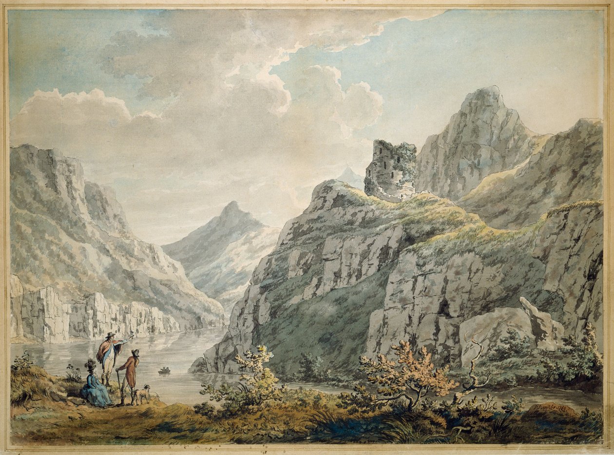 Château de Dolbardarn et lac de Llanberris, 1764 - Paul Sandby
