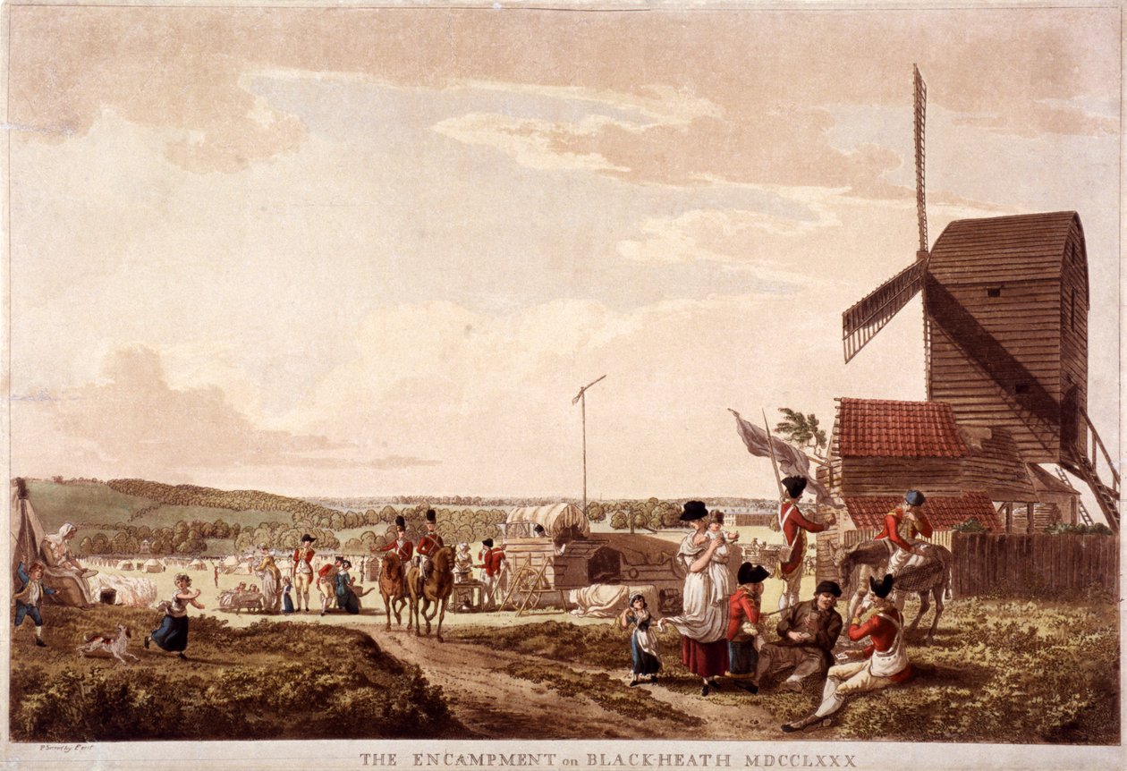 Campement sur Blackheath, Greenwich, Londres, 1780 - Paul Sandby
