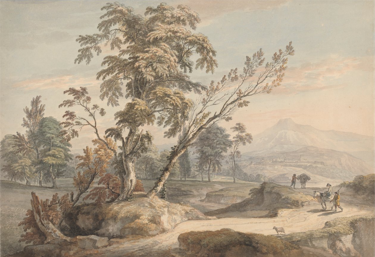 Paysage italianisant avec voyageurs n° 2 - Paul Sandby