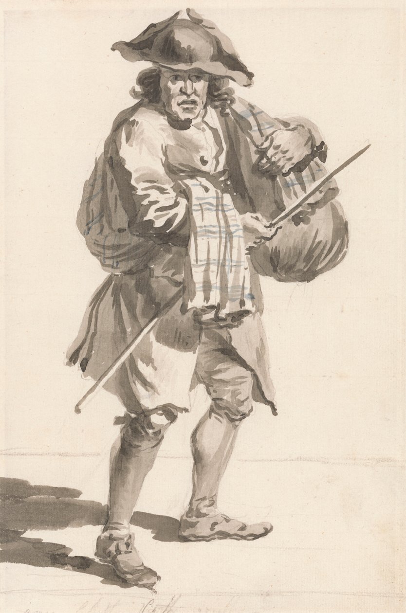 Cris de Londres : Un homme avec un paquet, vieux vêtements - Paul Sandby