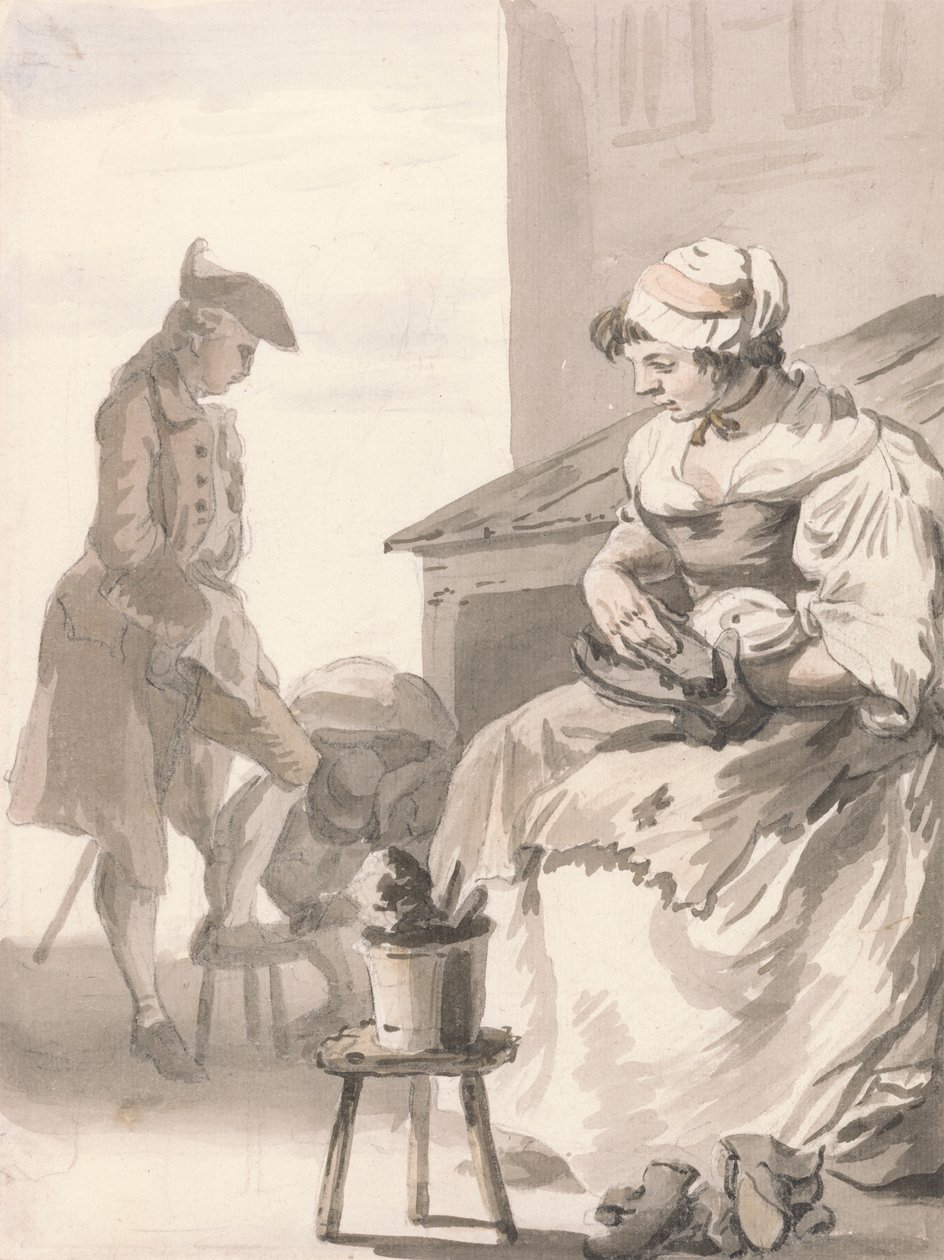 Les cris de Londres : Nettoyeur de chaussures - Paul Sandby