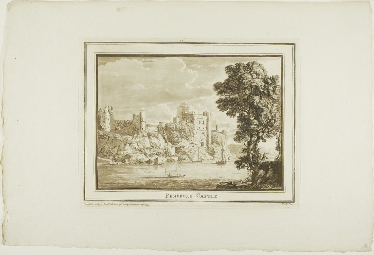 Château de Pembroke, de Douze vues en aquatinte d