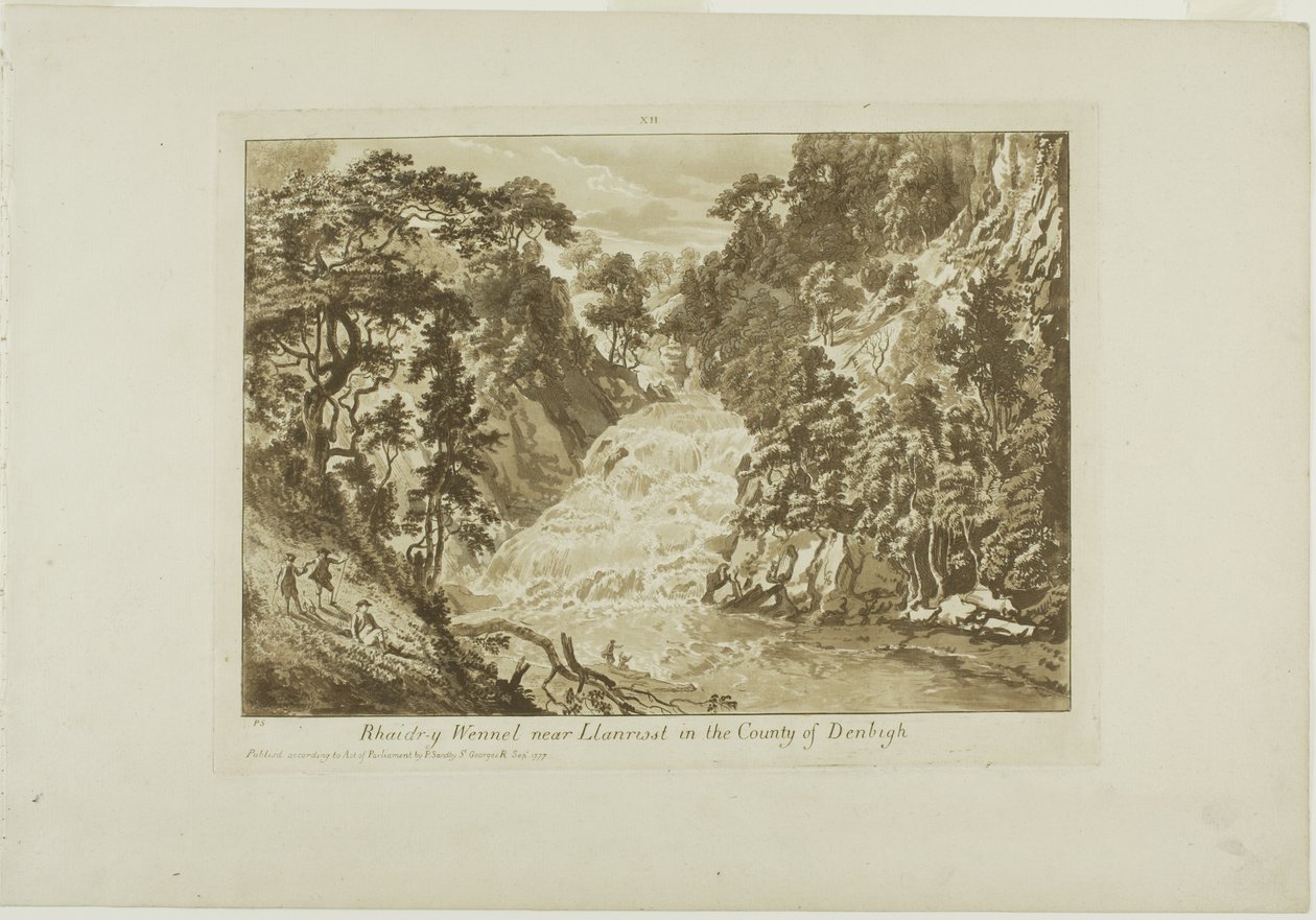 Rhaidr-y Wennel près de Llanrwst dans le comté de Denbigh - Paul Sandby