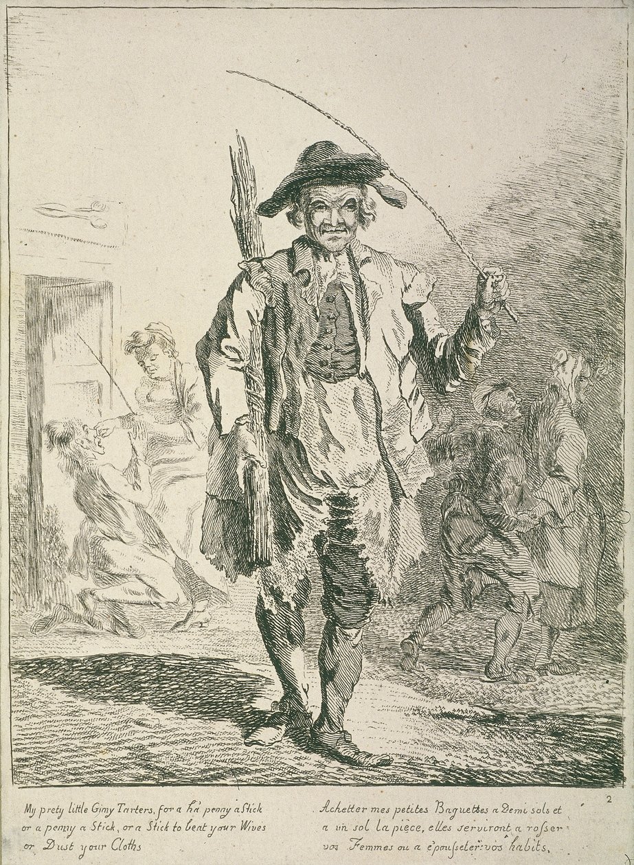 Vendeur de bâtons, Cris de Londres, 1760 - Paul Sandby