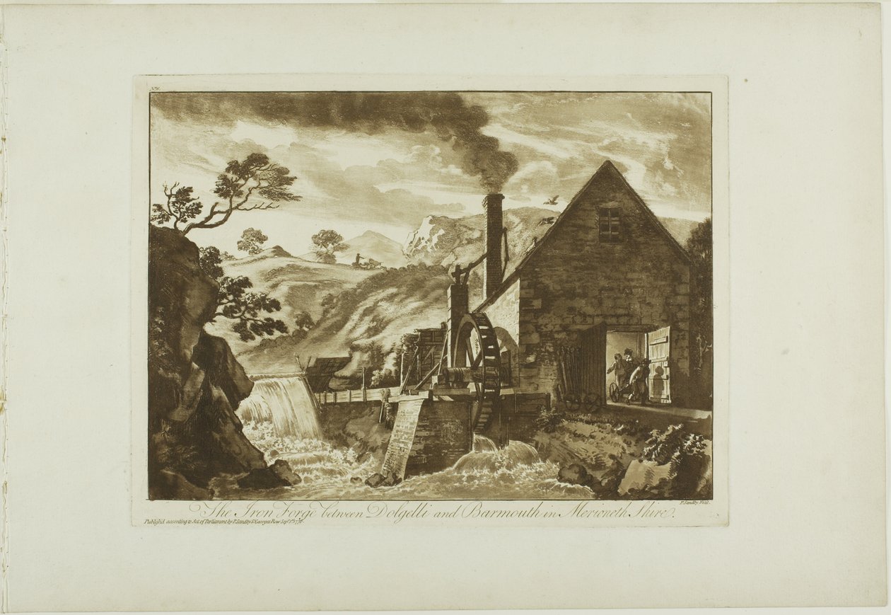 La Forge de fer entre Dolgelli et Barmouth dans le Merioneth Shire - Paul Sandby