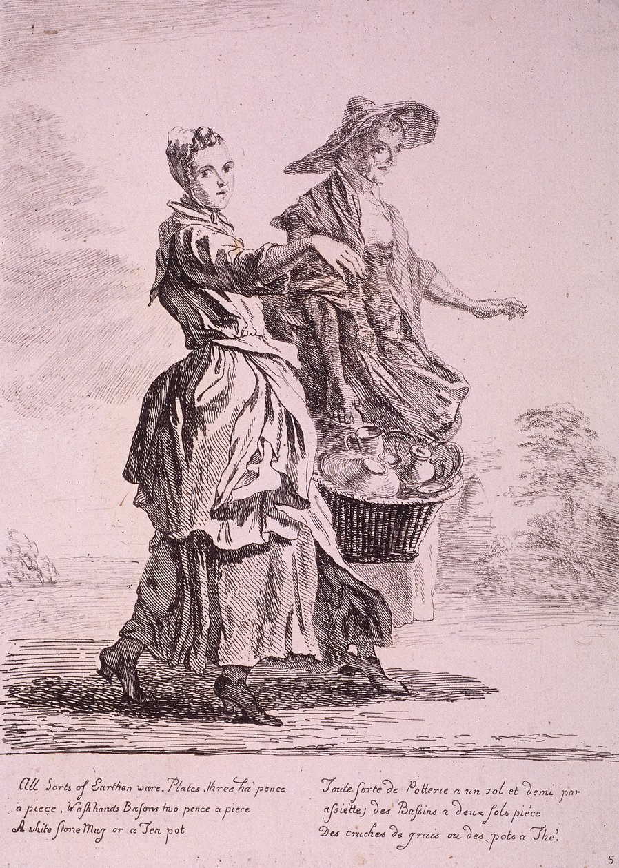 Deux vendeurs de poteries, Cris de Londres, 1760 - Paul Sandby