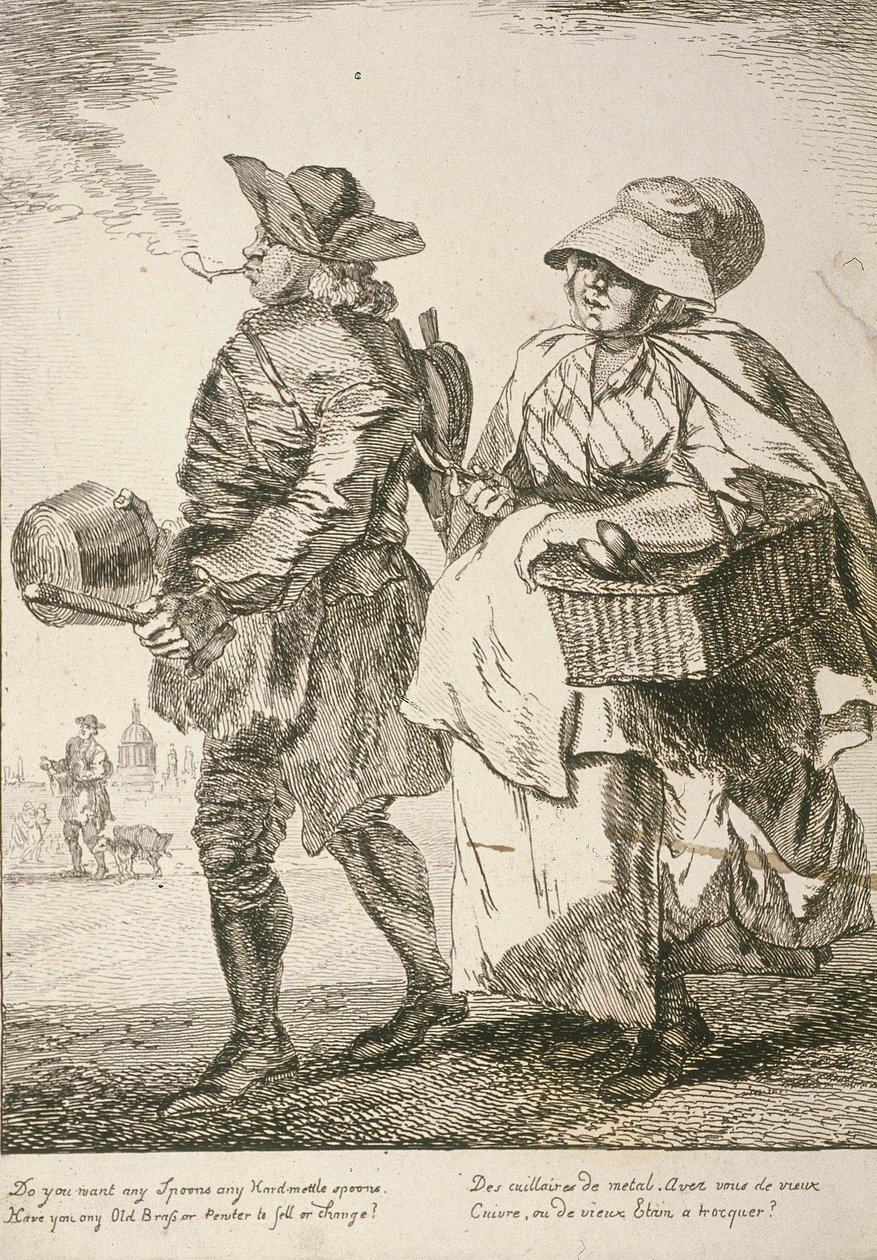 Deux vendeurs de cuillères, Cris de Londres - Paul Sandby
