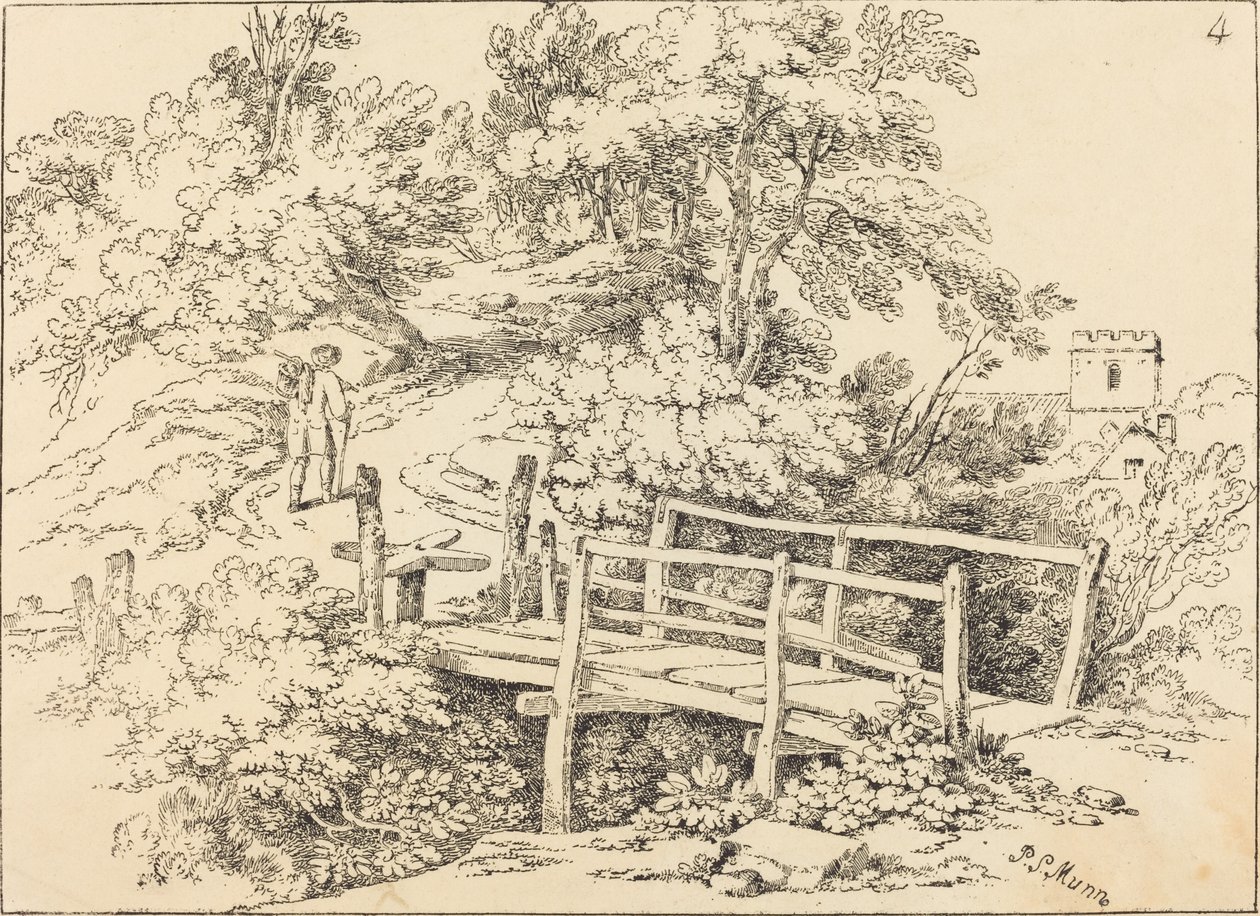 Pont de campagne (Le Voyageur) - Paul Sandby Munn