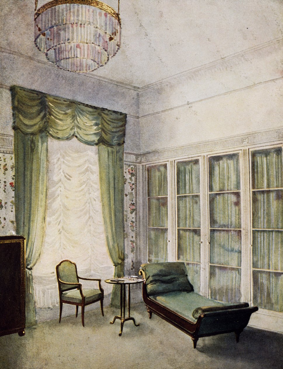 Sitting Area, début du 20e siècle, par Paul Schultze-Naumburg (aquarelle) - Paul Schultze-Naumburg