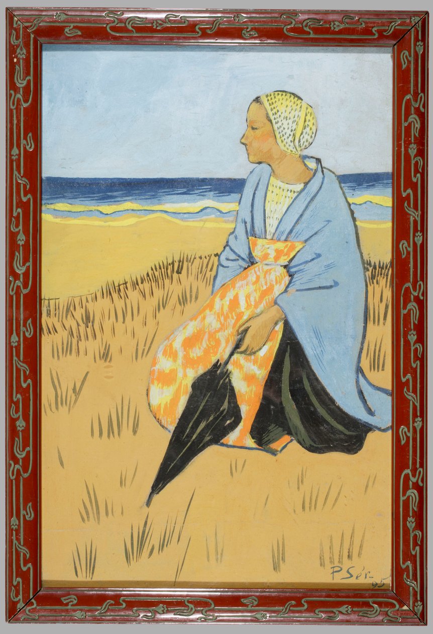 Bretonne assise au bord de la mer - Paul Sérusier