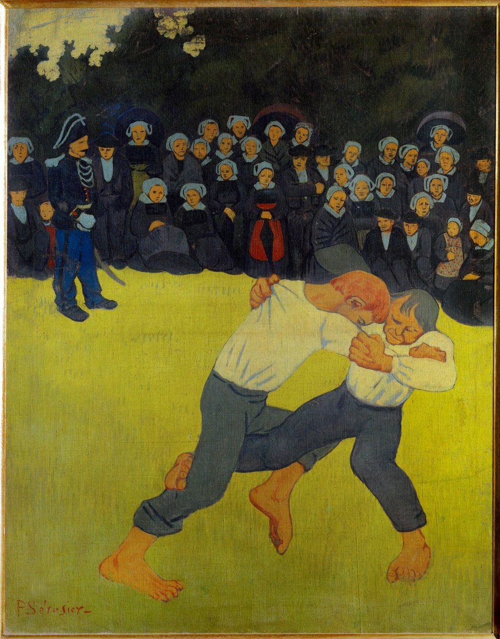 La lutte Bretonne (painting on canvas) - Paul Serusier