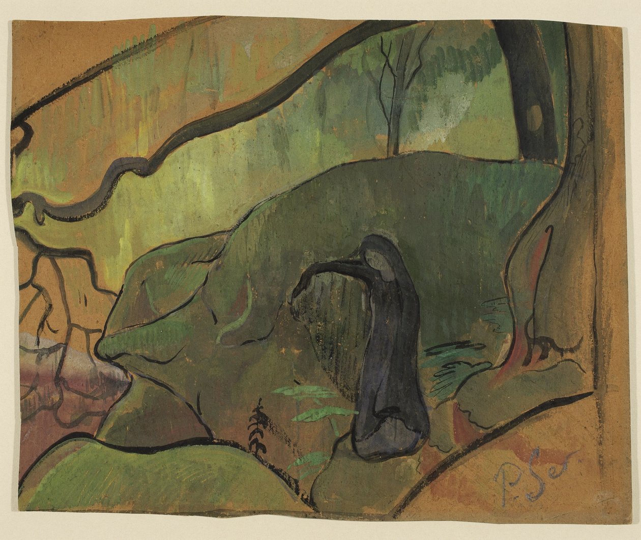 Sommeil de la terre (Bretonne dans la forêt) - Paul Sérusier