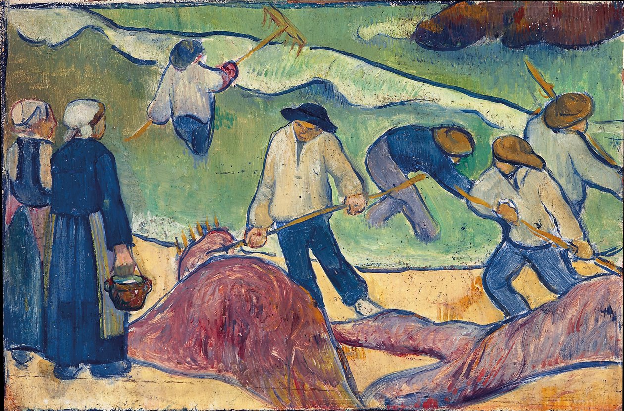 Petit paysage avec des pêcheurs d