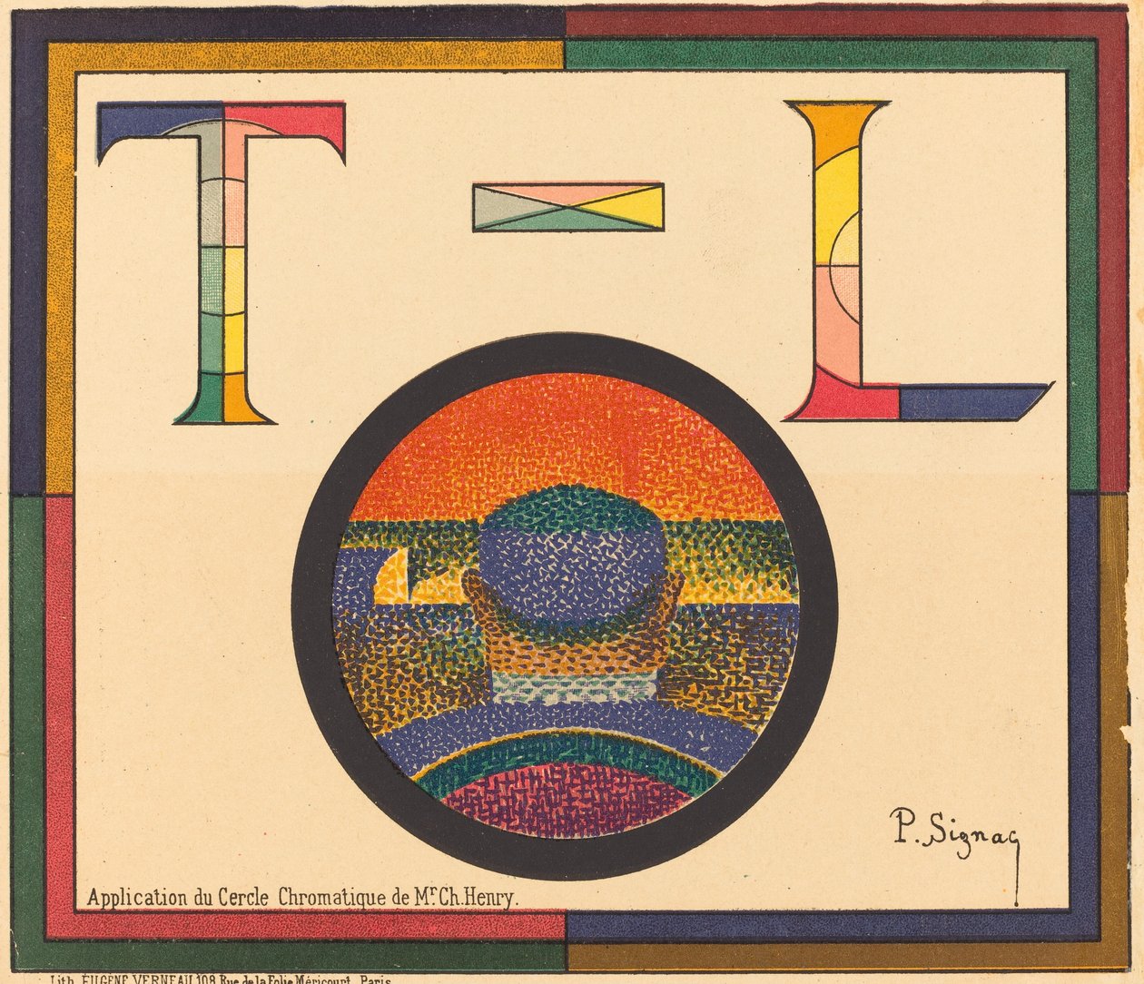 Application du cercle chromatique de M. Ch. Henry - Paul Signac