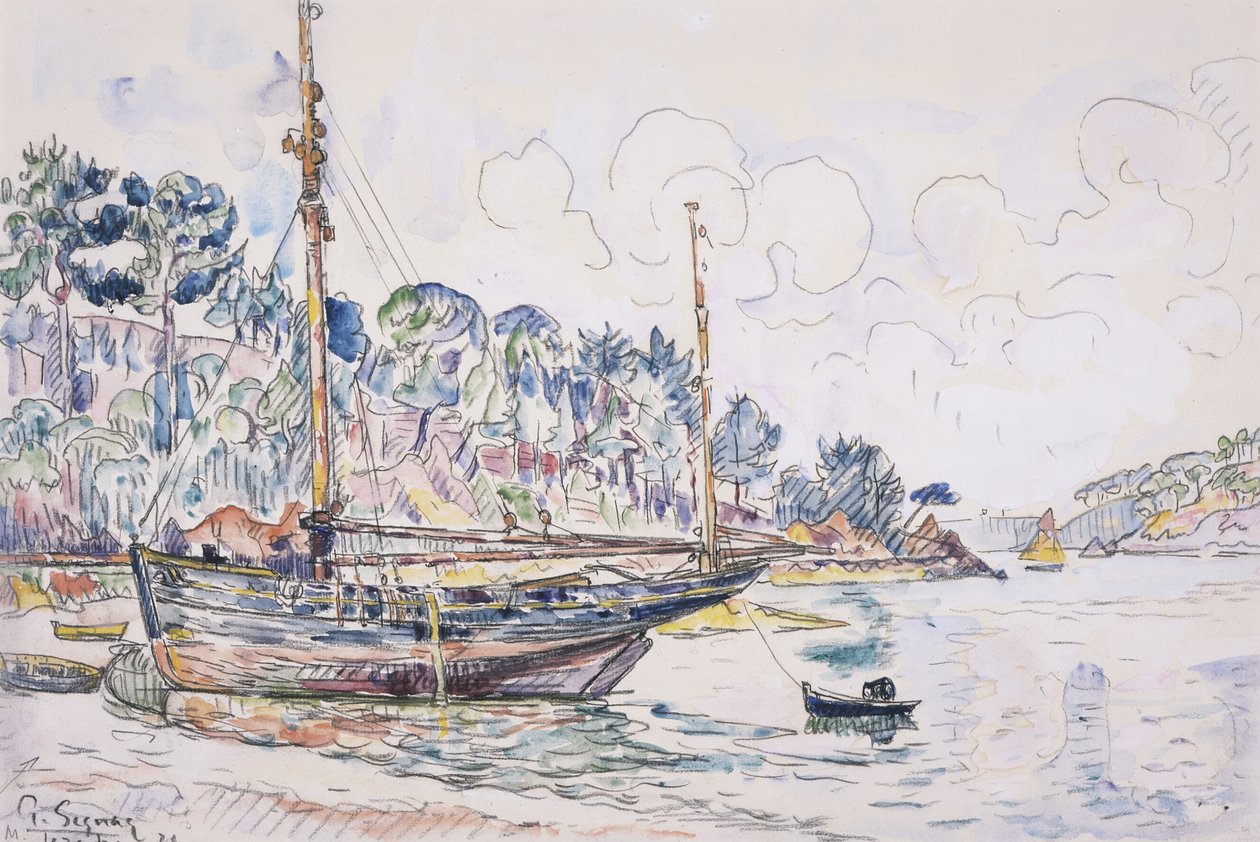 Lézardrieux : la côte - Paul Signac