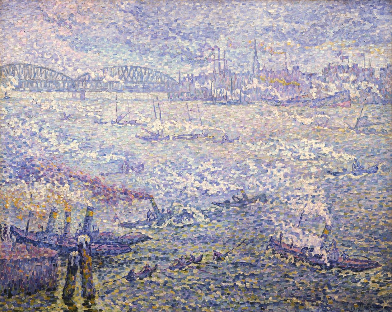 Rotterdam. Les Fumées - Paul Signac