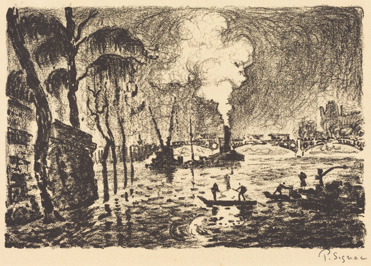 La Seine en crue, en 1910 - Paul Signac