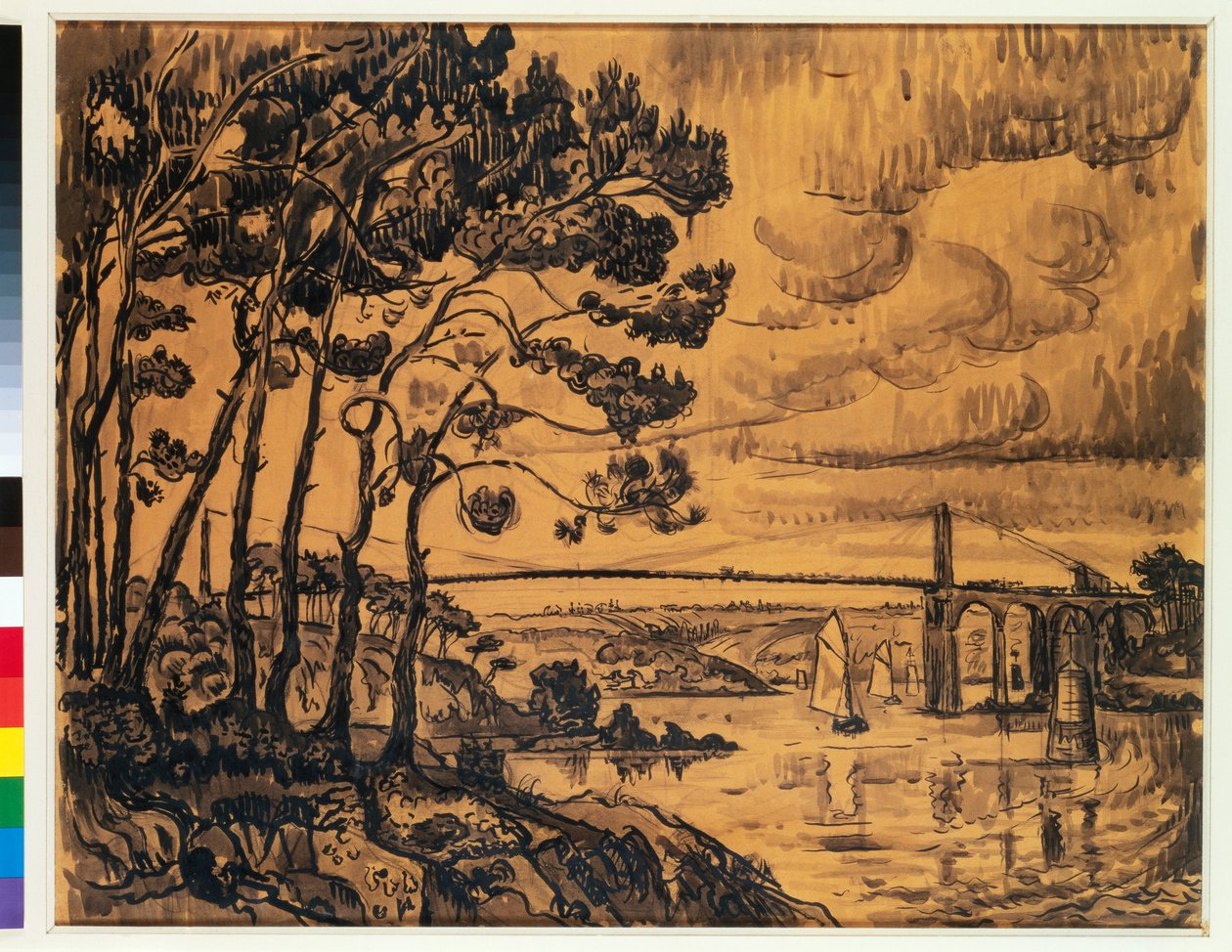 ポール・シニャック、「PAYSAGE A LEZARDRIEUX」 ポール・シニャック、「PAYSAGE A LEZARDRIEUX」 Le pont de