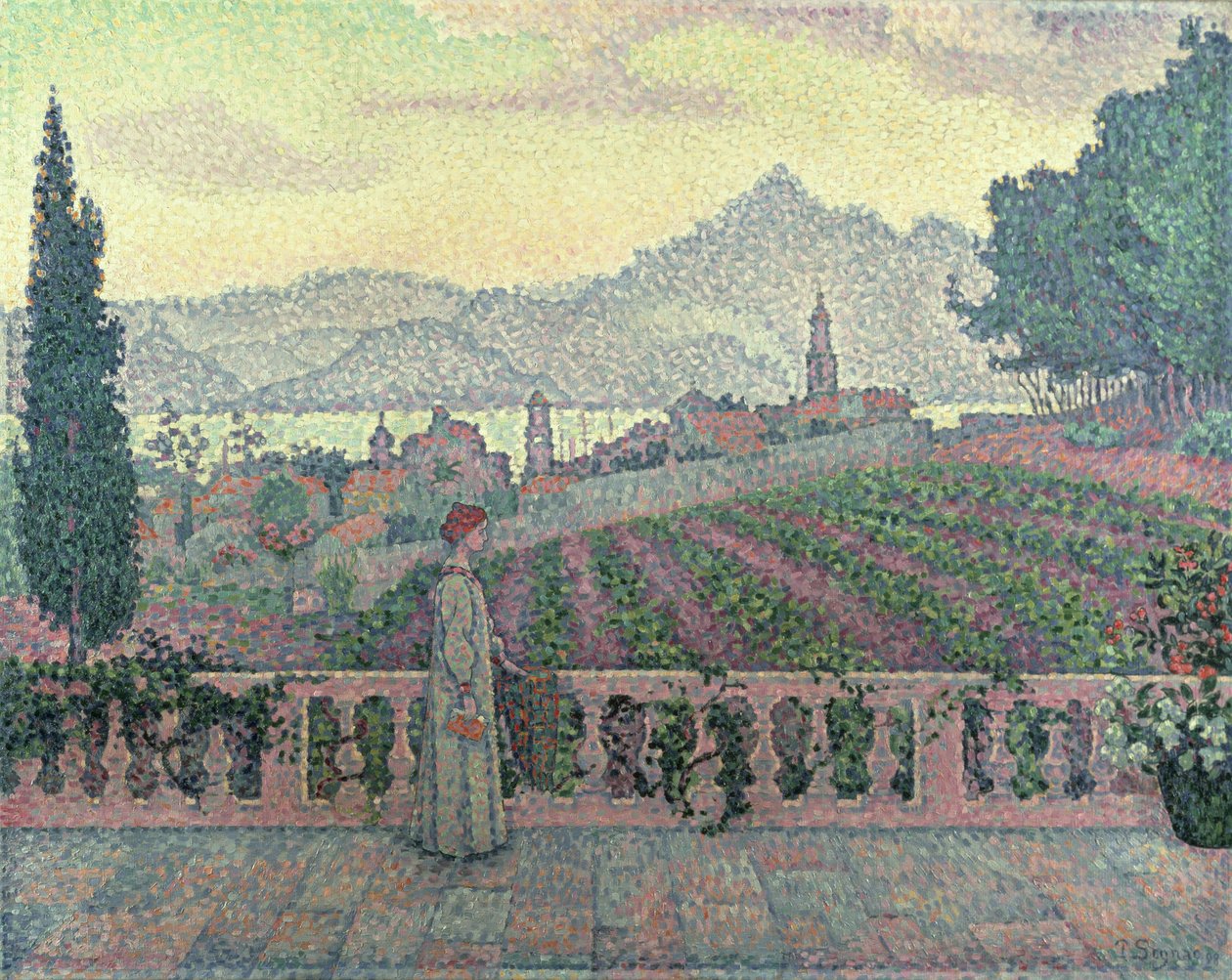 Femme sur la terrasse, 1898 - Paul Signac