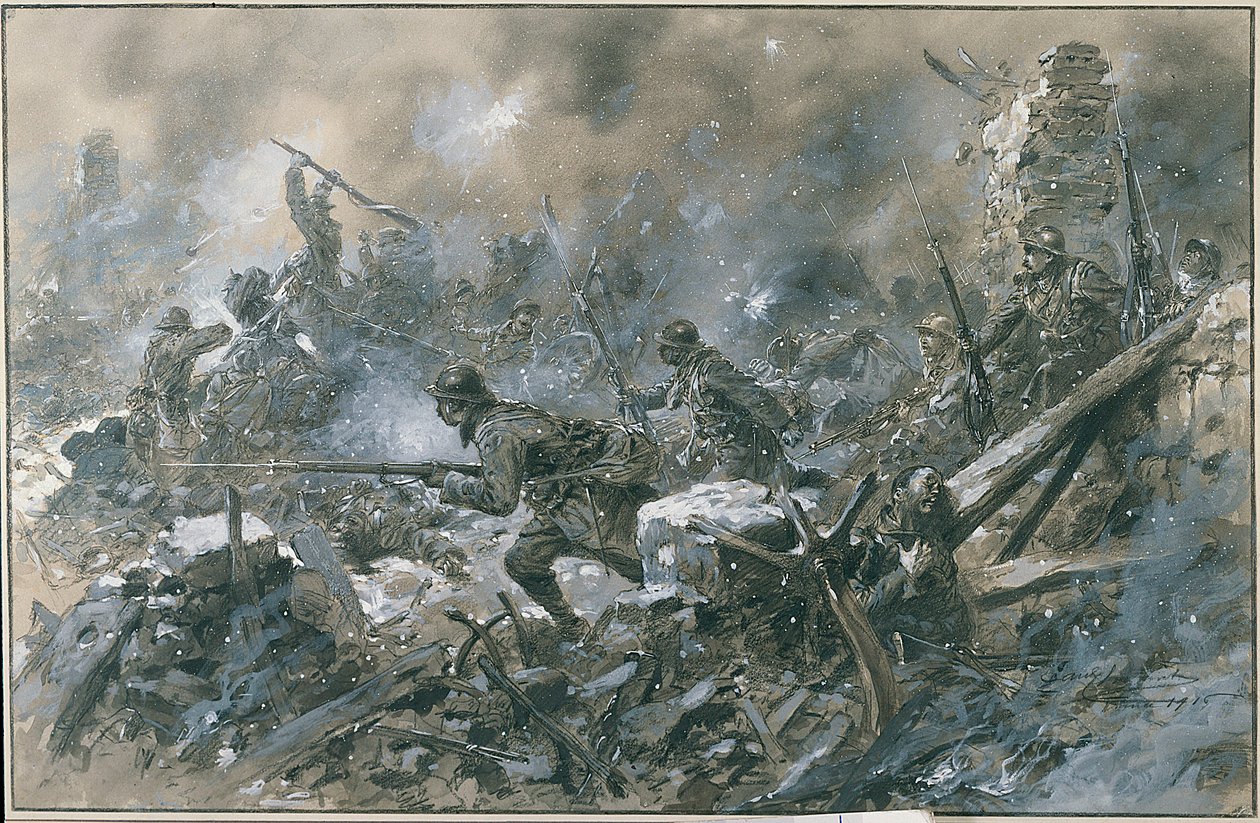 Première Guerre mondiale (1914-1918): Une contre-attaque au village de Vaux en 1916 sur le front de Verdun - Paul Thiriat