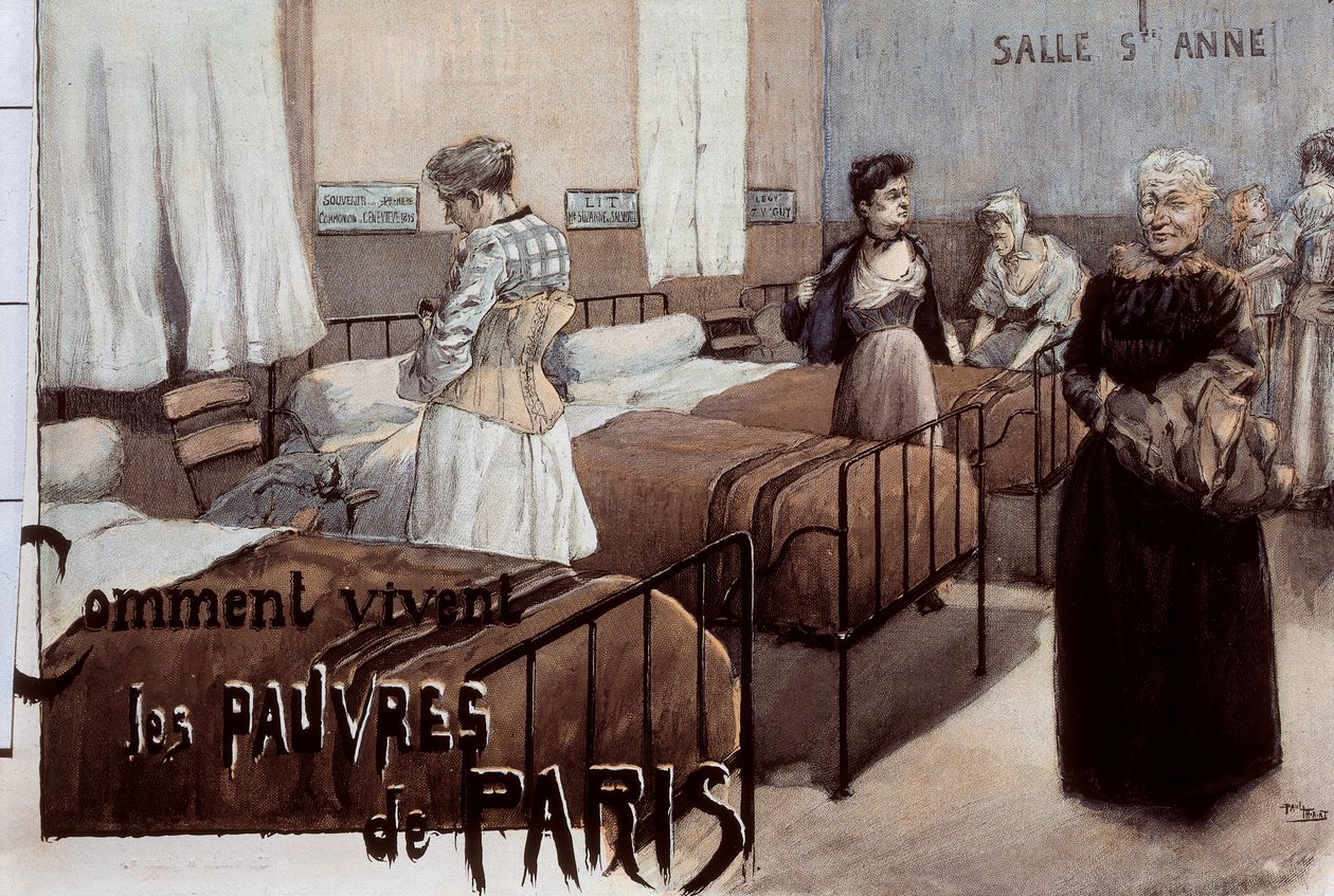 Les pauvres de Paris, début du 20ème siècle (dessin) - Paul Thiriat