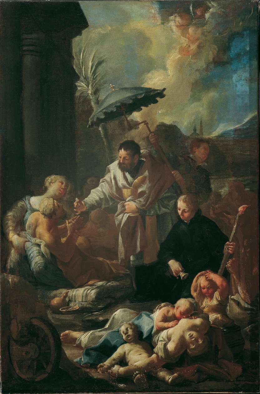 Saint François Xavier parmi les pestiférés à Goa - Paul Troger