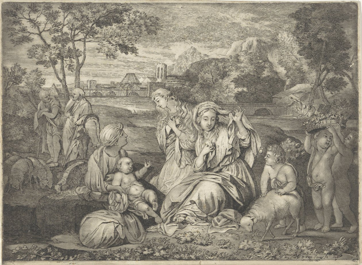 Moïse dans le panier de joncs - Paul van Somer (II)