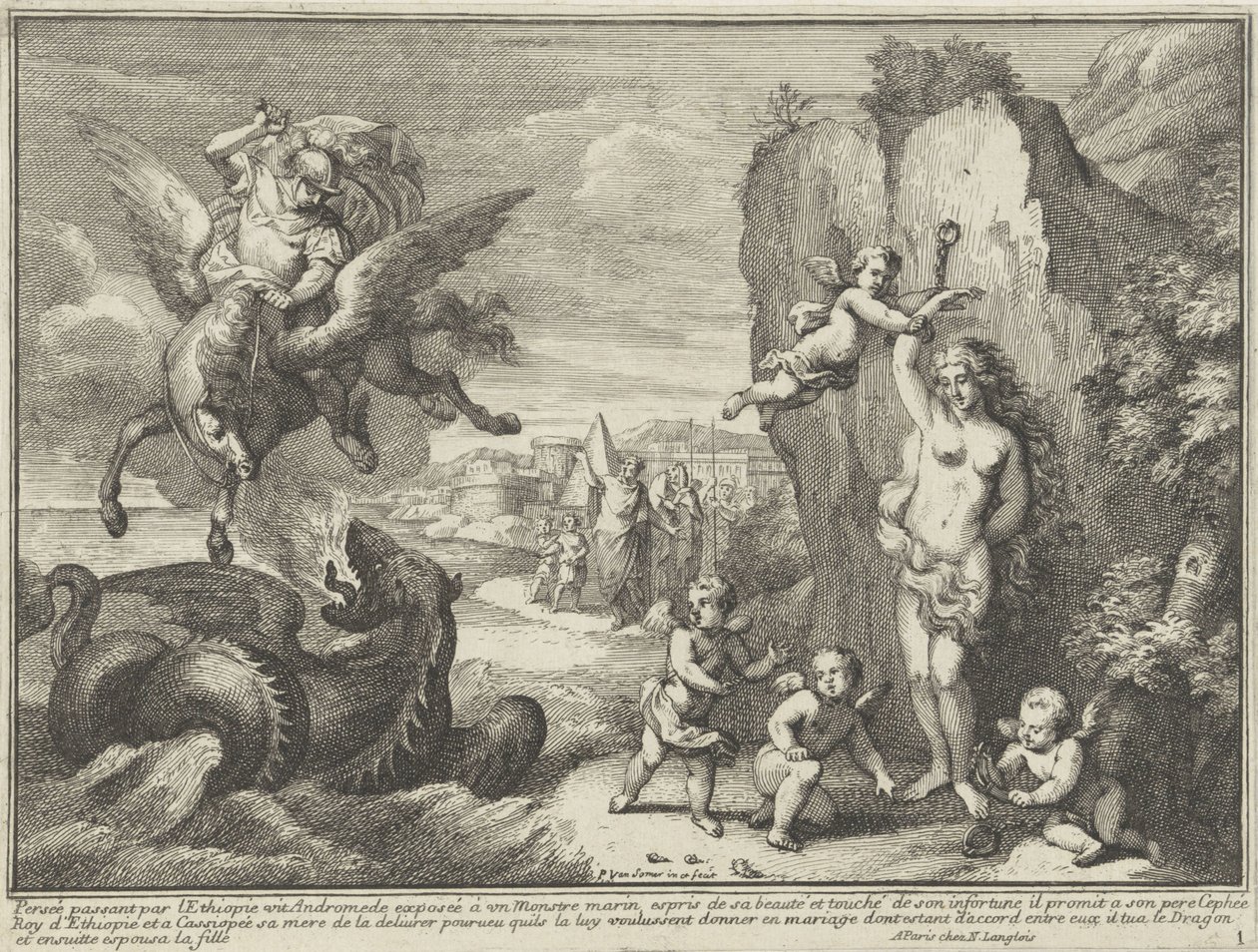 Persée et Andromède (Mythologische voorstellingen in landschappen) - Paul van Somer (II)