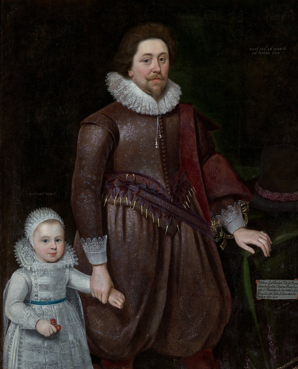 William, Lord Cavendish, Plus tard Deuxième Comte de Devonshire (1591-1628), et son Fils - Paul van Somer