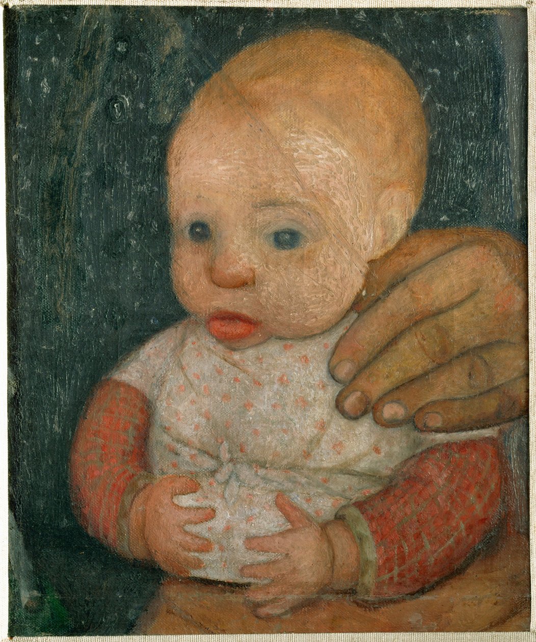 Bébé et main de la mère - Paula Modersohn-Becker
