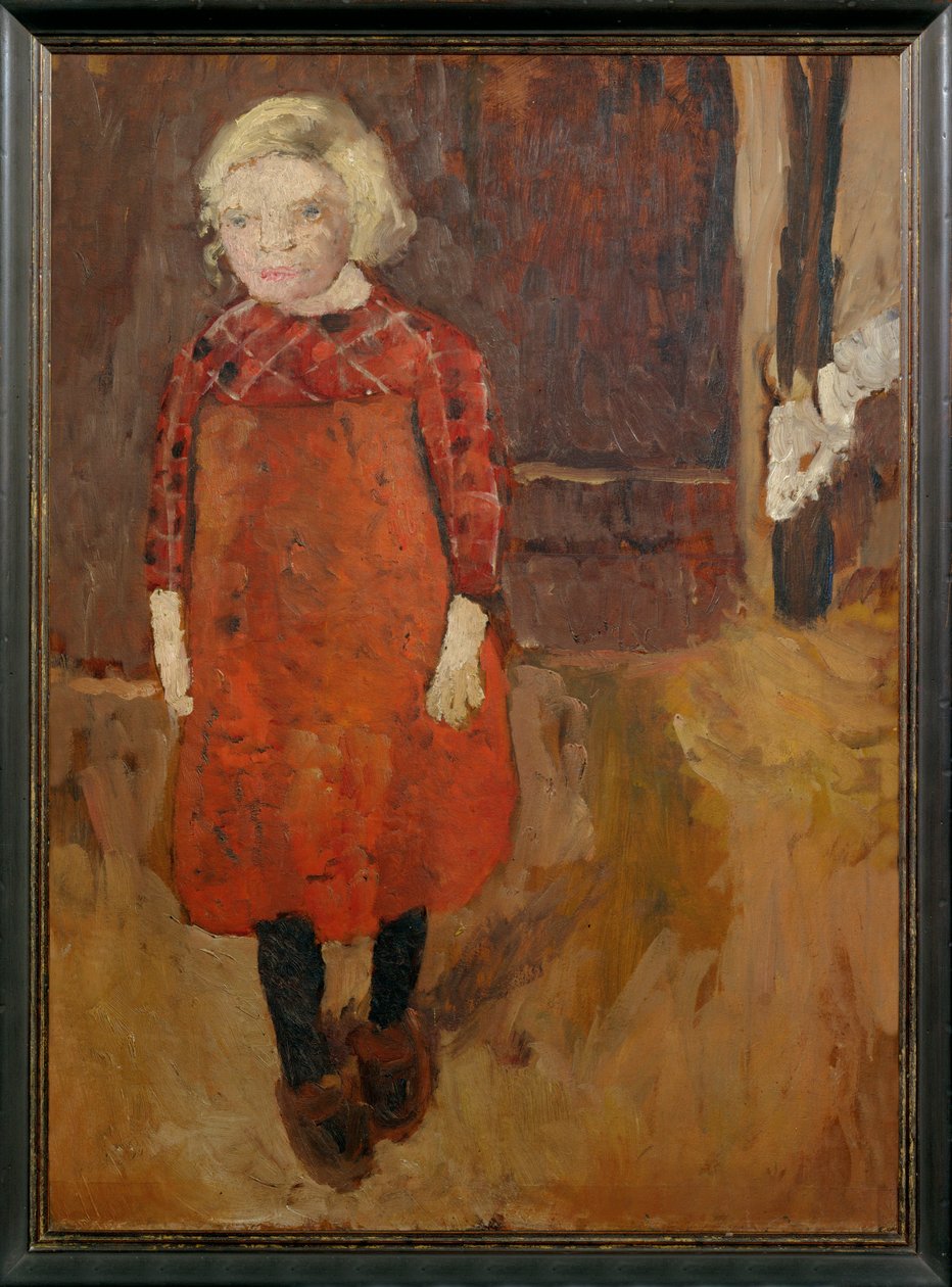 Fille, debout devant une chèvrerie - Paula Modersohn-Becker
