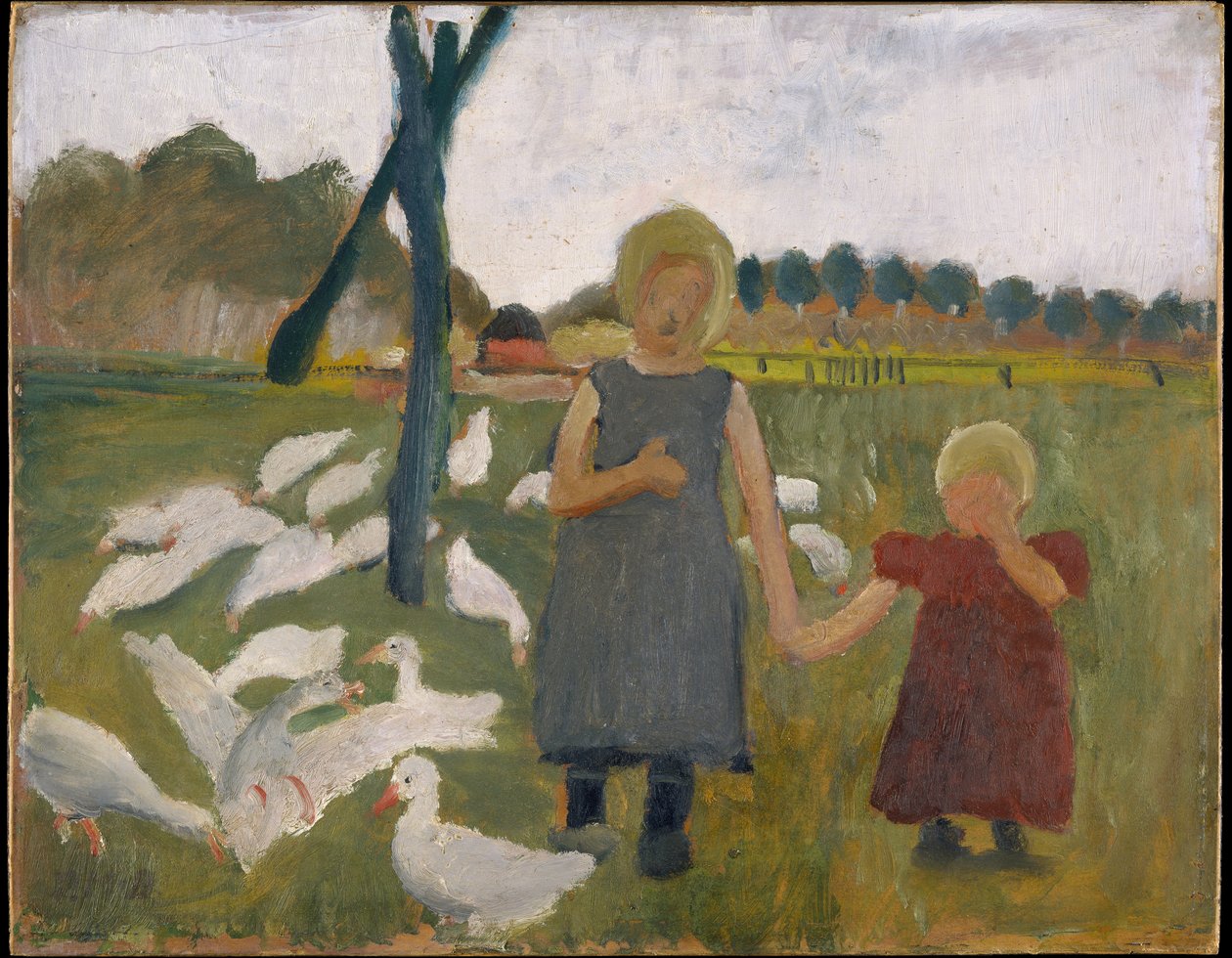 Enfants avec des oies - Paula Modersohn-Becker