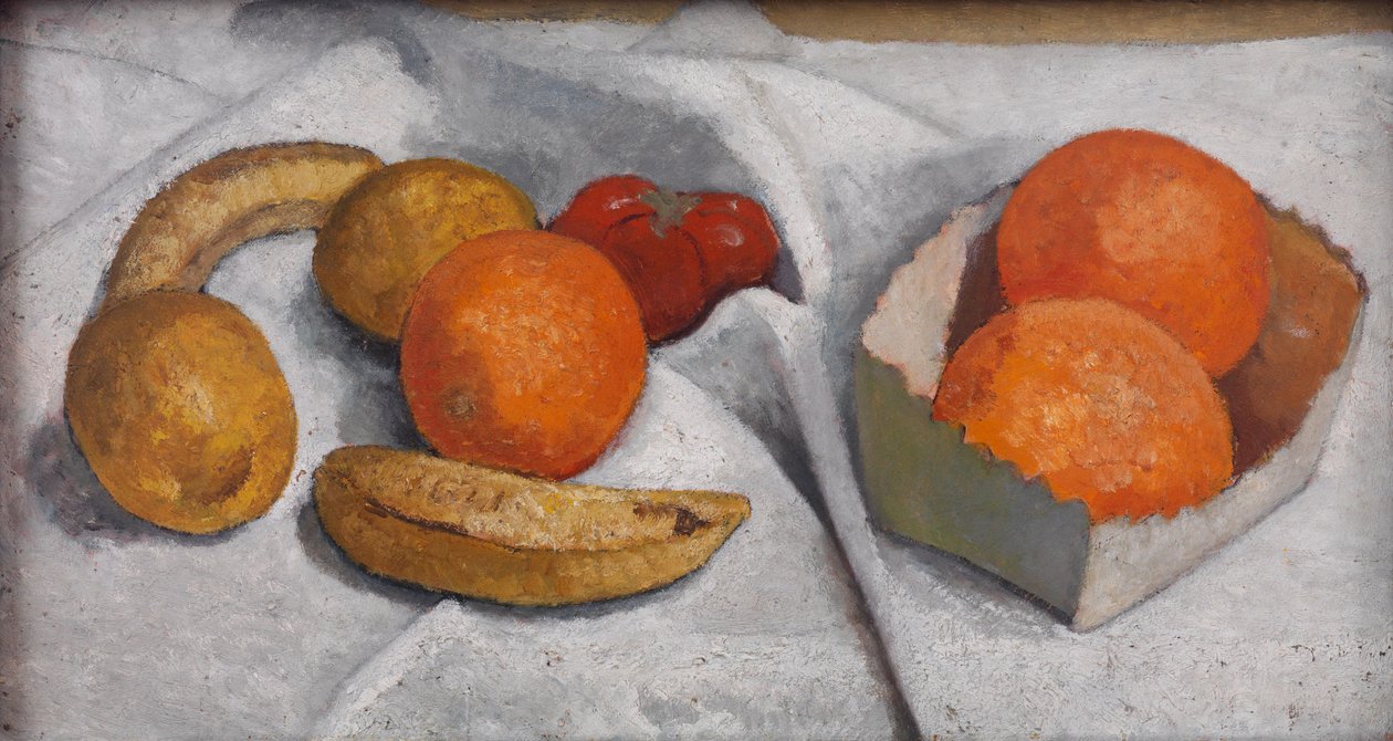 Nature morte aux oranges, bananes, citrons et tomate - Paula Modersohn-Becker
