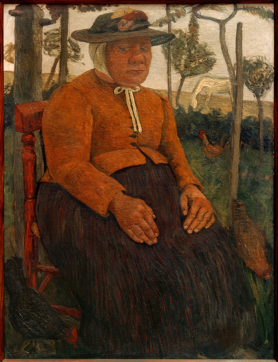 Vieille femme pauvre assise dans le jardin - Paula Modersohn Becker