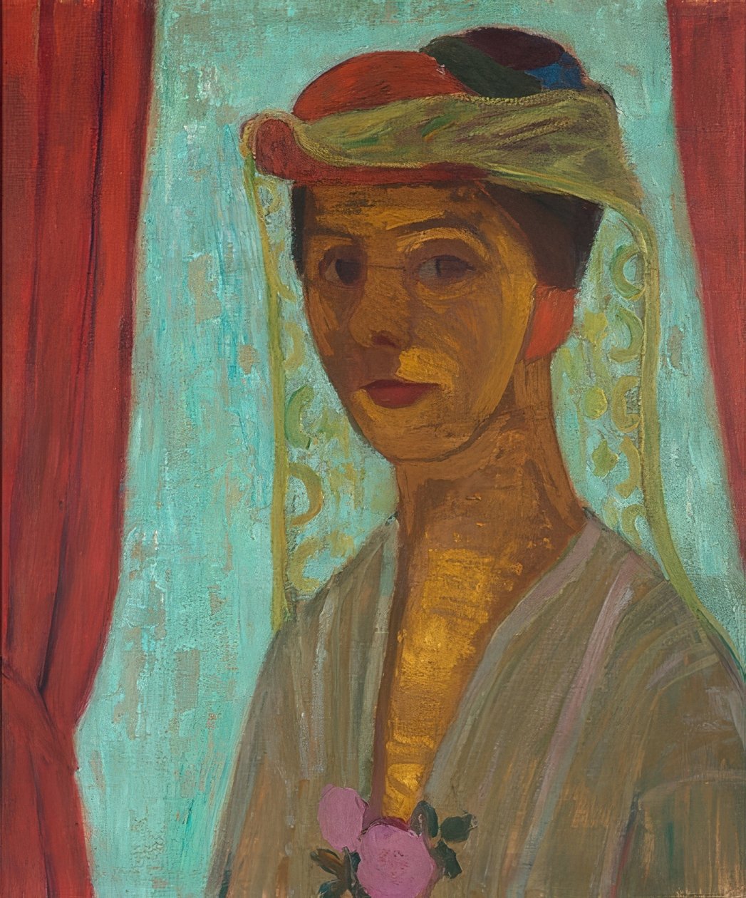 Autoportrait avec chapeau et voile - Paula Modersohn Becker