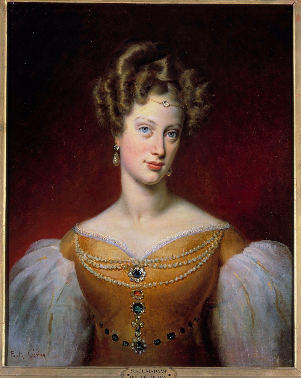 Portrait de Marie Caroline, princesse de Bourbon-Sicile et duchesse de Berry (1798-1870) - Paulin Jean Baptiste Guerin