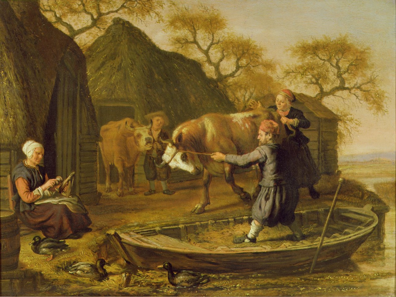 Bétail chargé dans un petit bateau - Paulus Potter